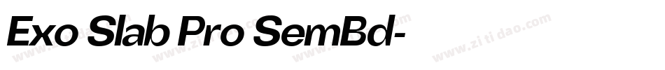 Exo Slab Pro SemBd字体转换